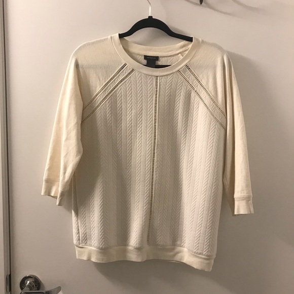 Cream sweater 3/4 sleeve - Picture 2 of 6